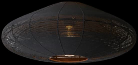 Plafón metal negro Ø40x17 cm E27 - LLPL0003