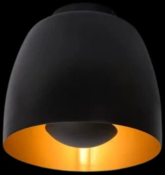 Plafón metal negro oro Ø 24x21,7 cm E27 - LUPL0065