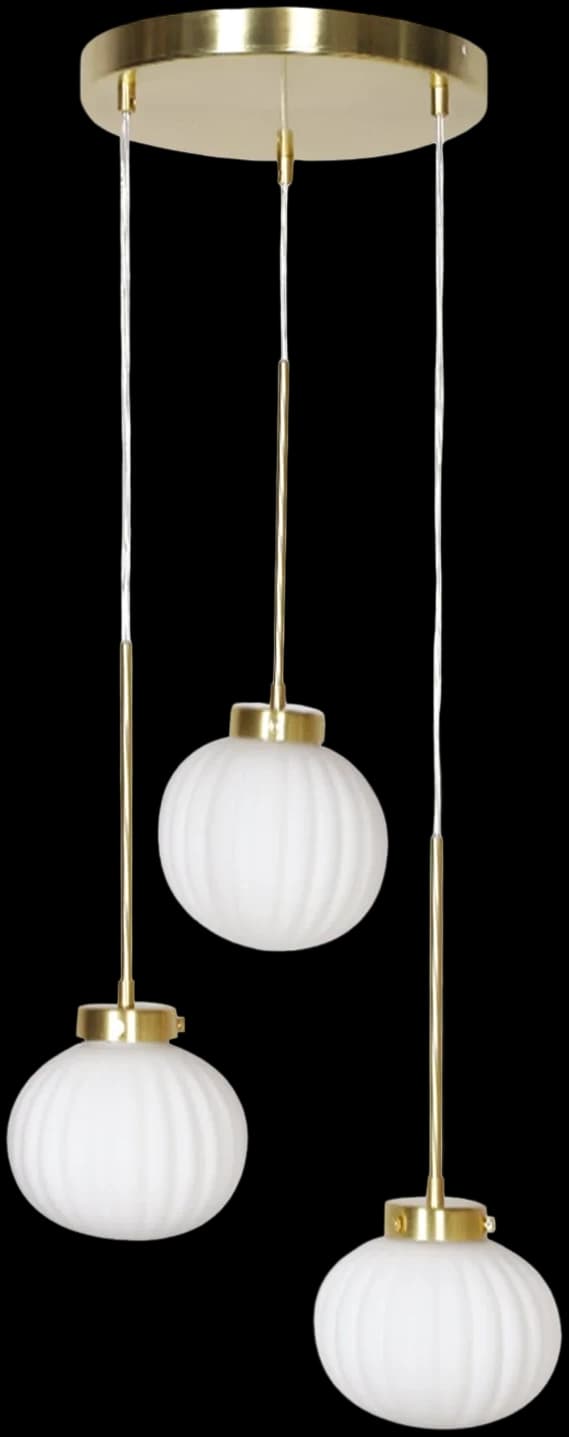 Lámpara colgante Bauhaus triple