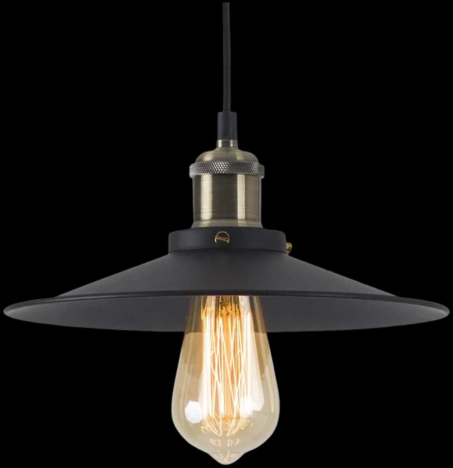 Lámpara colgante vintage negra - Killer King Ø30 cm