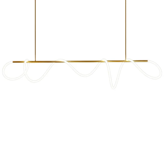 Lámpara colgante metal oro silicona opal 200cm 40W LED - RILC0020