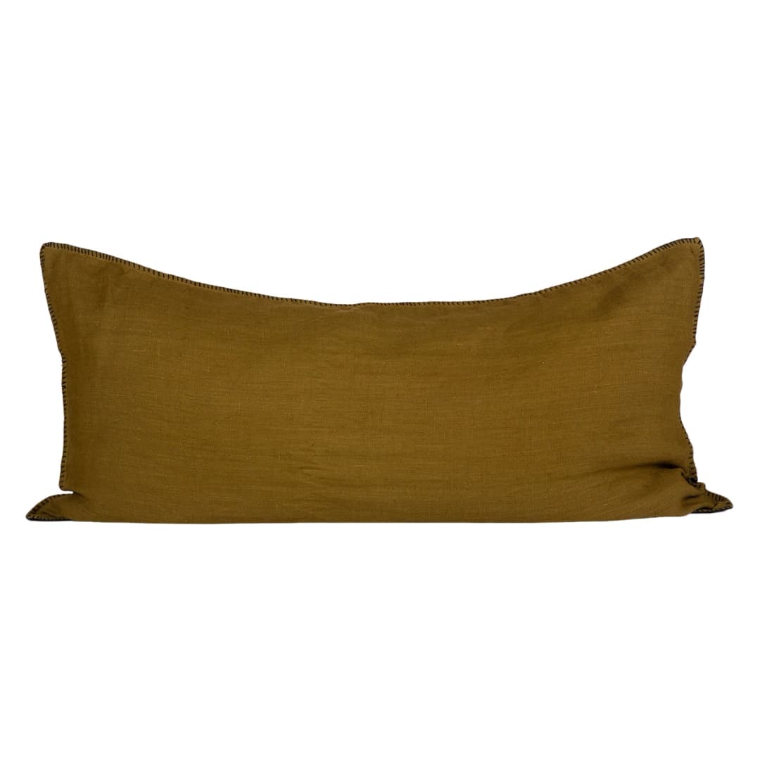 Funda Cojín Lino Mansa Bronze 55x110 cm