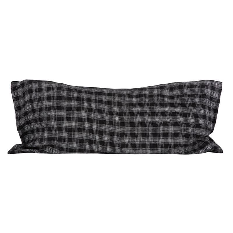 Funda Cojín Lino Monza Noir 55x110 cm