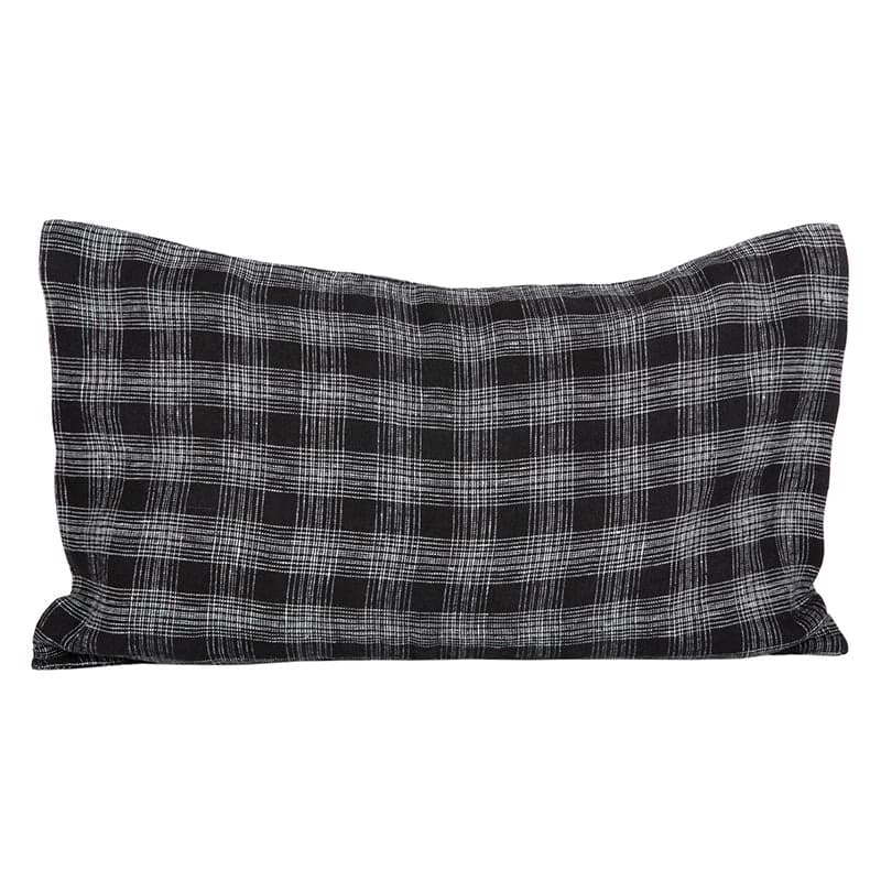 Funda Cojín Lino Monza Noir 50x70 cm