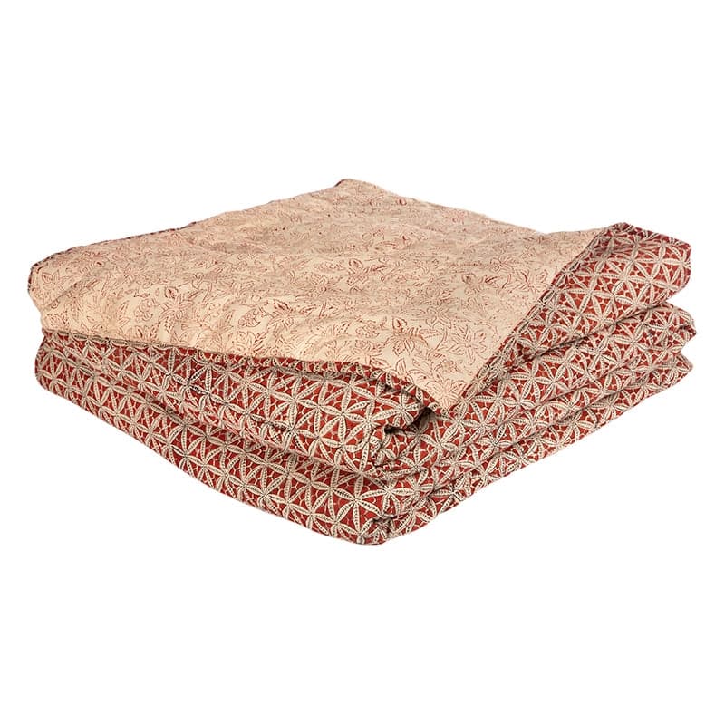 Cubrecama Algodón reversible Chennai Red - Calcuta