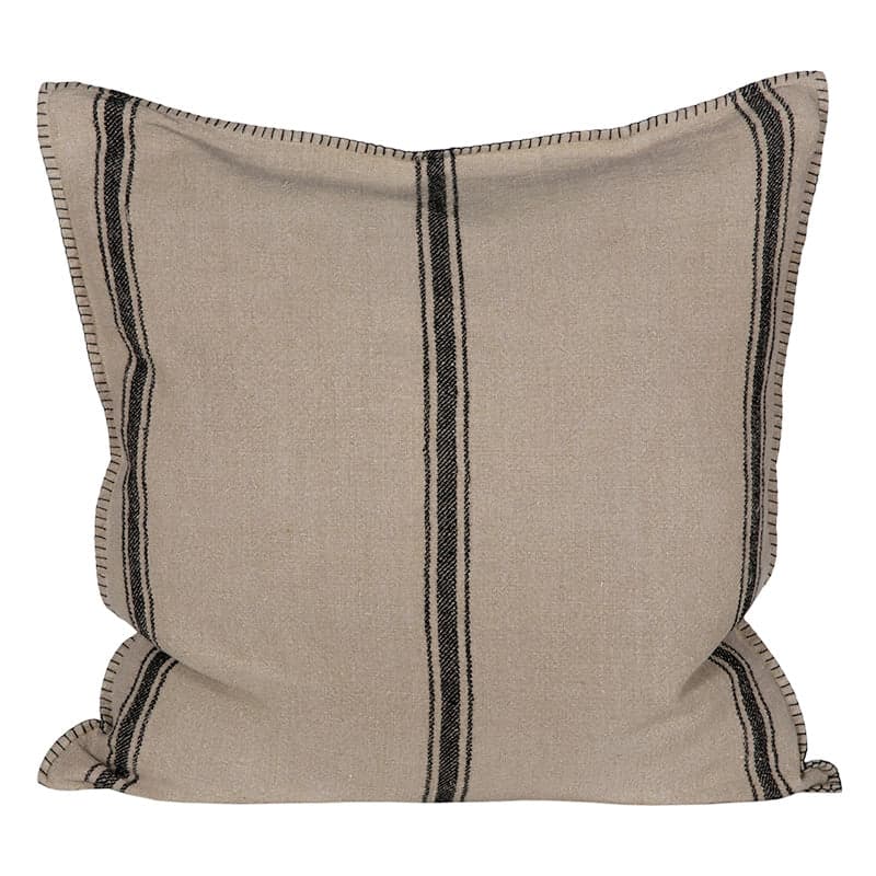 Funda Cojín Niza Natural/Negro 45x45 cm