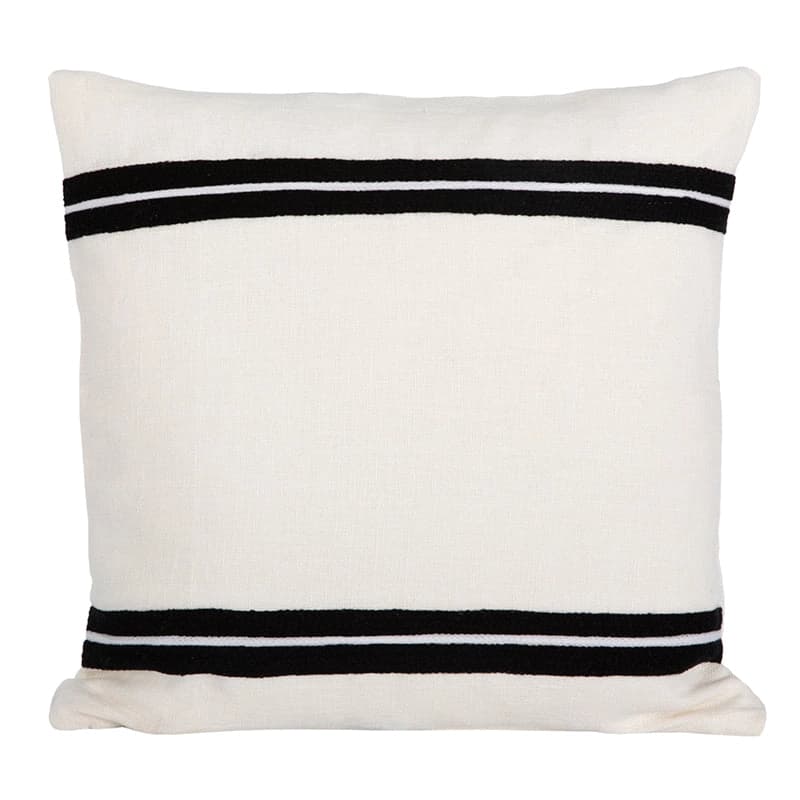 Funda Cojín Lino Bordado Skagen Blanc 45x45 cm