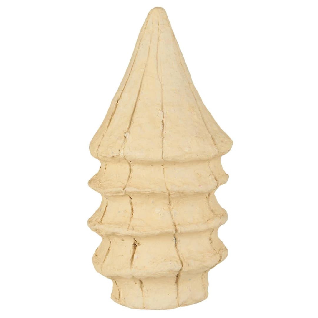 Árbol Navideño Artístico Papel Mâché Large, H: 21 cm