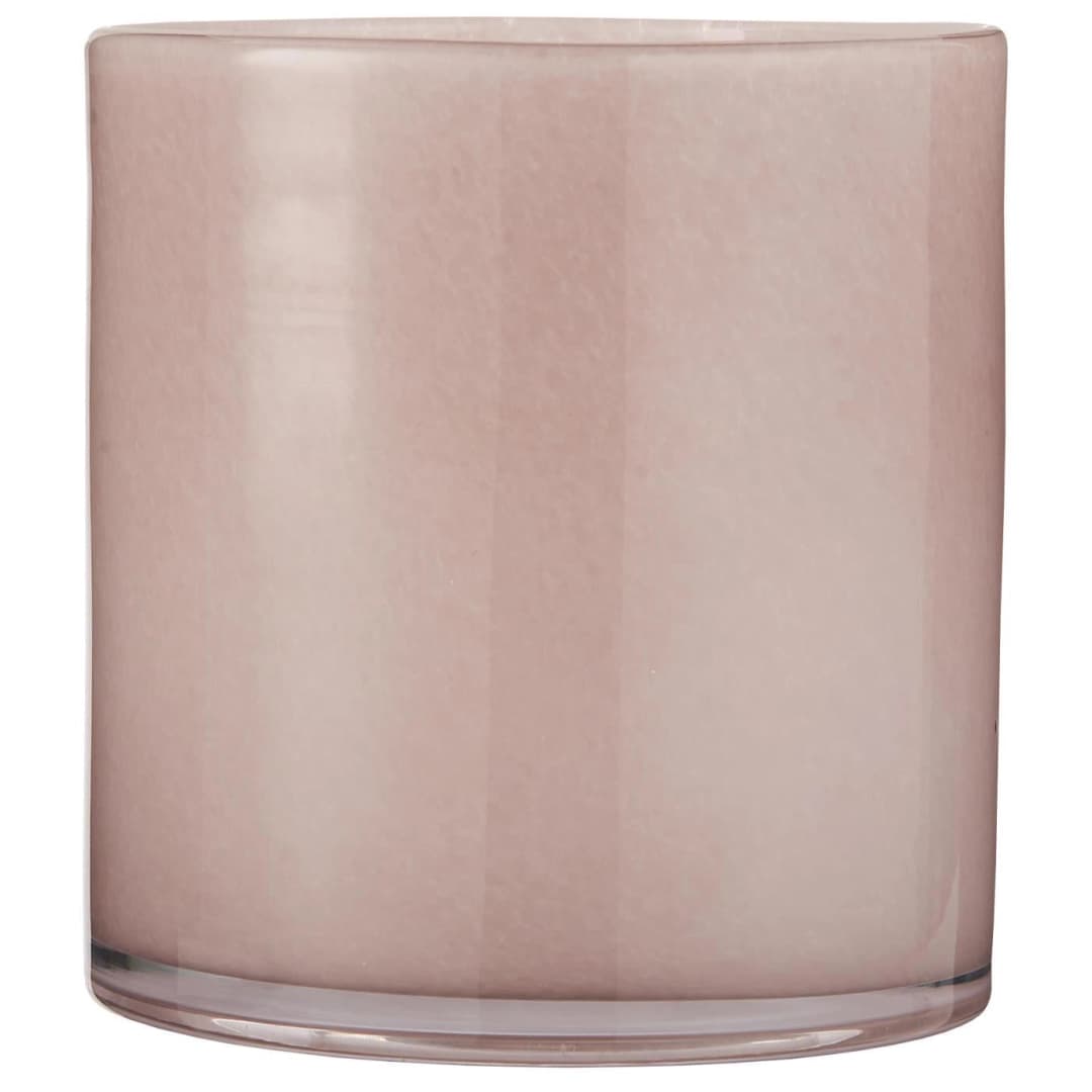 Florero / Pot Venecia Vidrio Rosado H: 16 cm