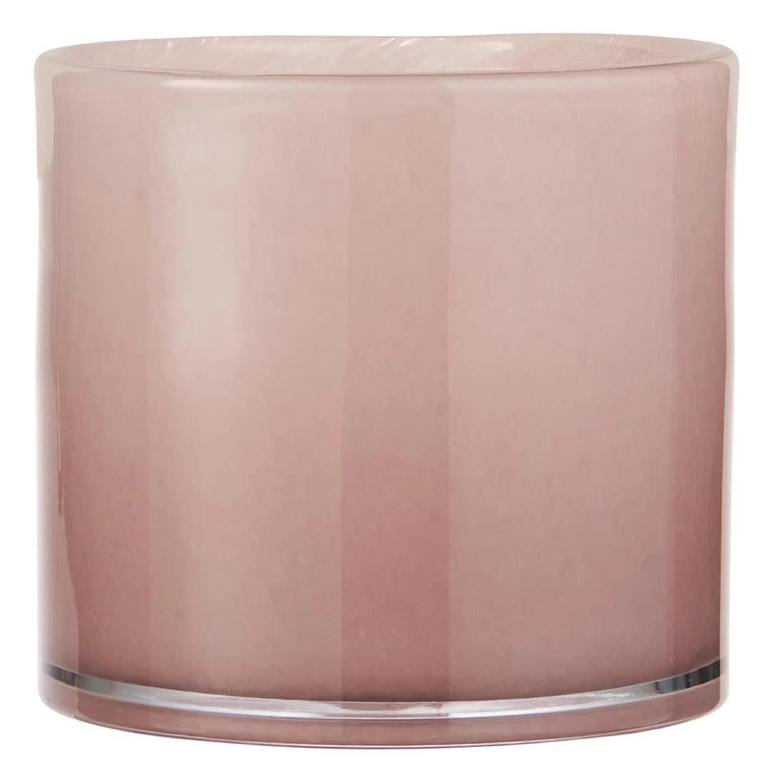 Florero / Pot Venecia Vidrio Rosado H: 12 cm