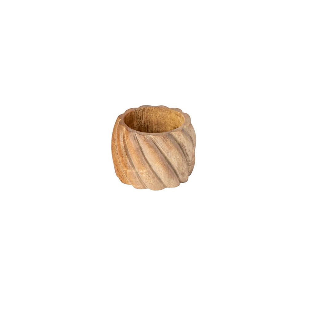 Set 4 Anillos para Servilleta Madera Clara