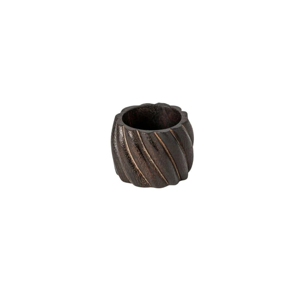 Set 4 Anillos para Servilleta Madera Oscura