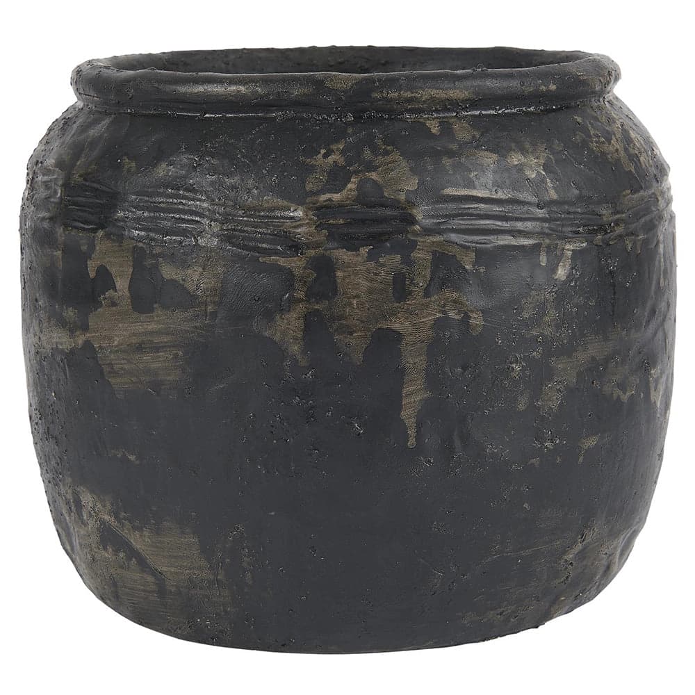 Maceta Cesar Negra Medium Handmade