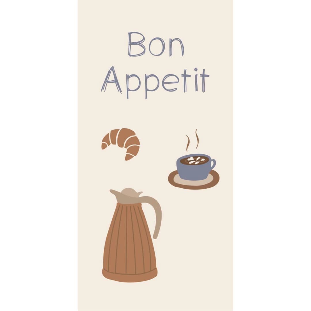 Servilletas Diseño Bon Appetit 16 unidades de 10x20 cm