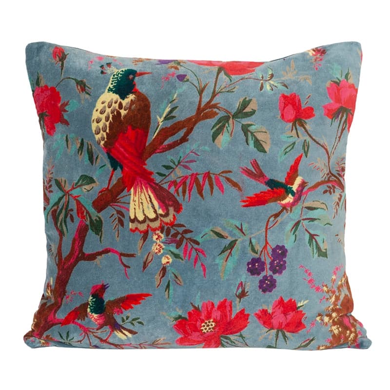 Funda Cojín Velvet Birdy Turquin 45x45 cm