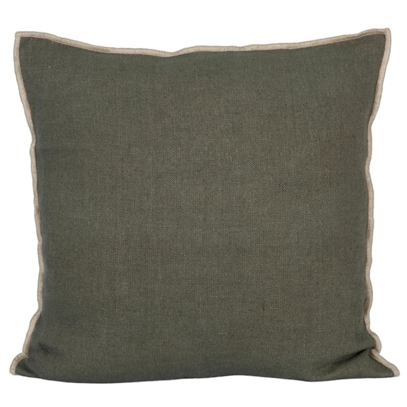 Funda Cojín Lino Chennai Kaki 45x45 cm