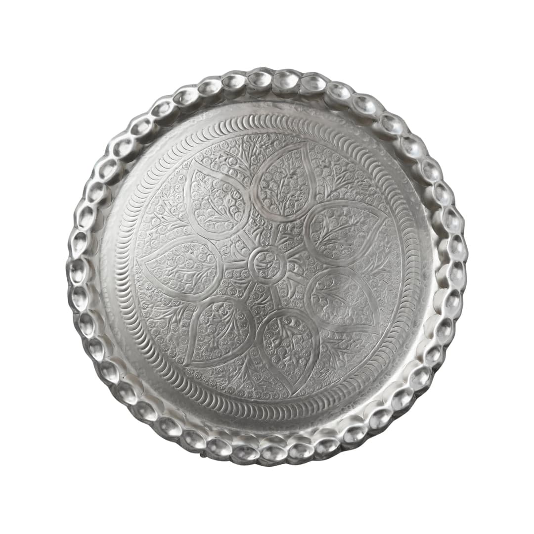 Bandeja EL DORADO color Plata, Ø50xH2 cm