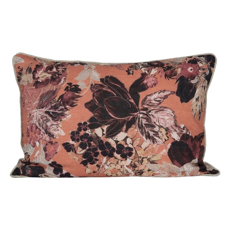 Funda Cojin Lino Estampado Sienne Mocaccino 50x70 cm