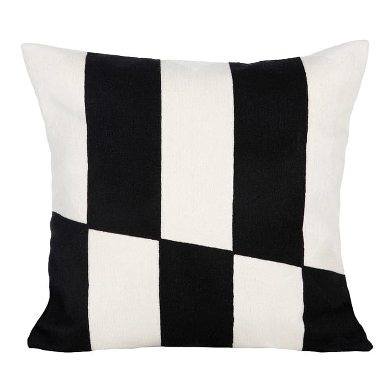 Funda Cojin Algodón Bordado Sidney Noir 45x45 cm