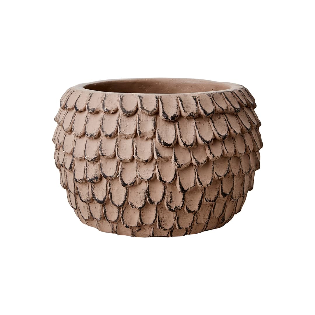 Maceta M, Marrón turrón FUDGE, Ø18xH13 cm