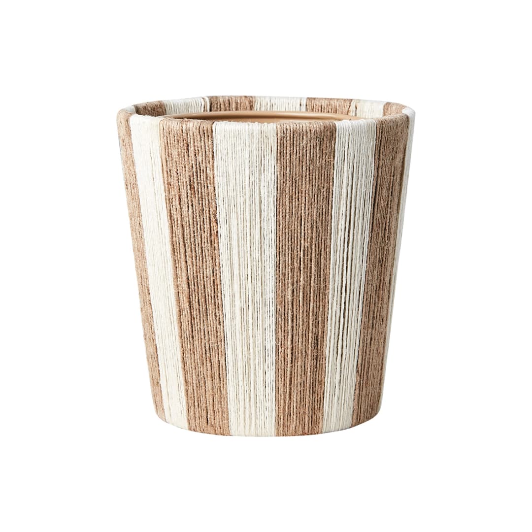 Maceta JULLAN, Marfil/Natural, Ø11/15xH15 cm