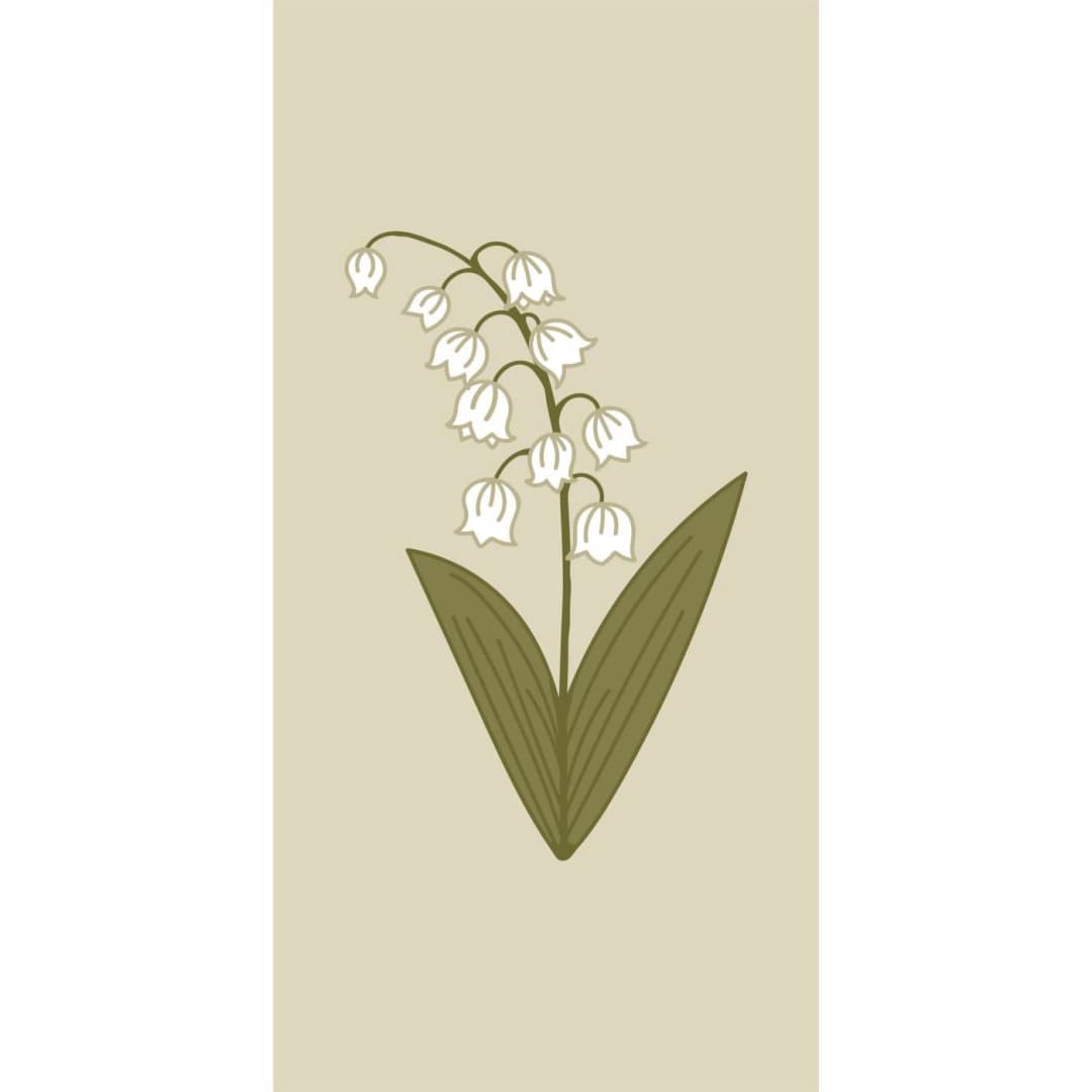 Servilletas Diseño Lily of the Valley 16 unidades de 10x20 cm