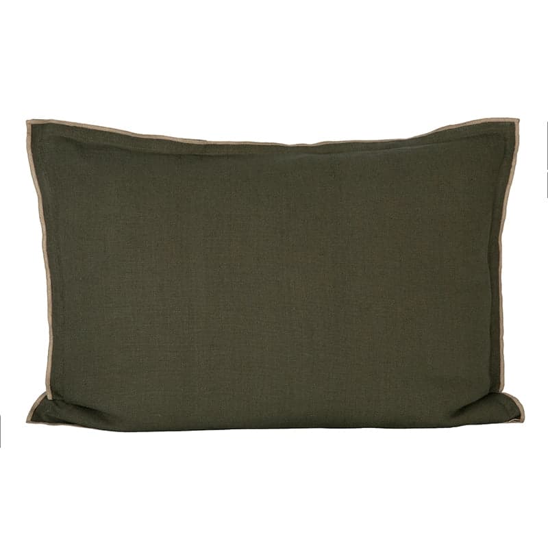 Funda Cojín Lino Seoni Kaki 50x70 cm