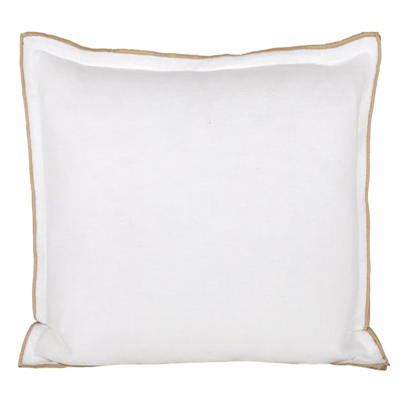 Funda Cojín Lino Seoni Blanc 45x45 cm
