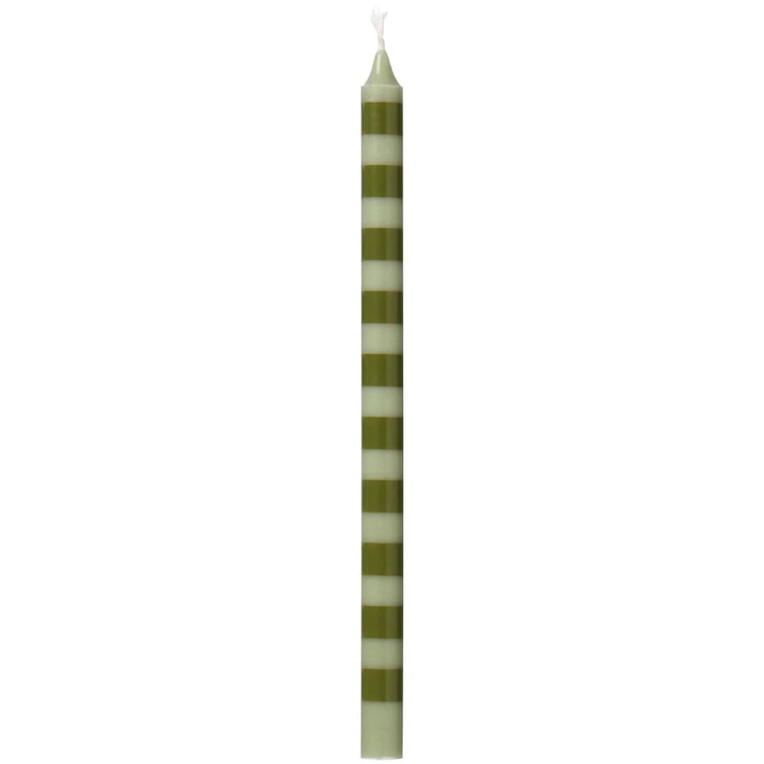 Vela Taper Bicolor Olive/ Verde Ø:1.3 H 20 cm