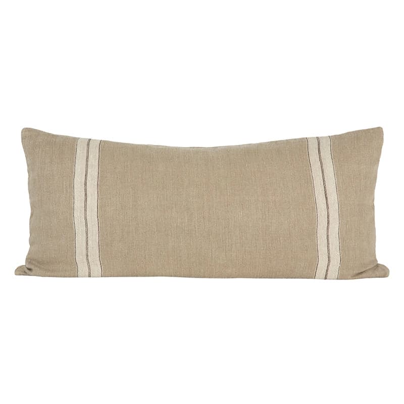 Funda Cojín Lino Sarthe Natural/Marfil 55x110 cm - 55x110 cm