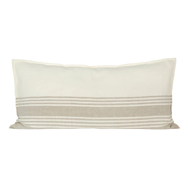 Funda Cojín Lino Cergy Marfil/Natural 55x110 cm - 55x110 cm