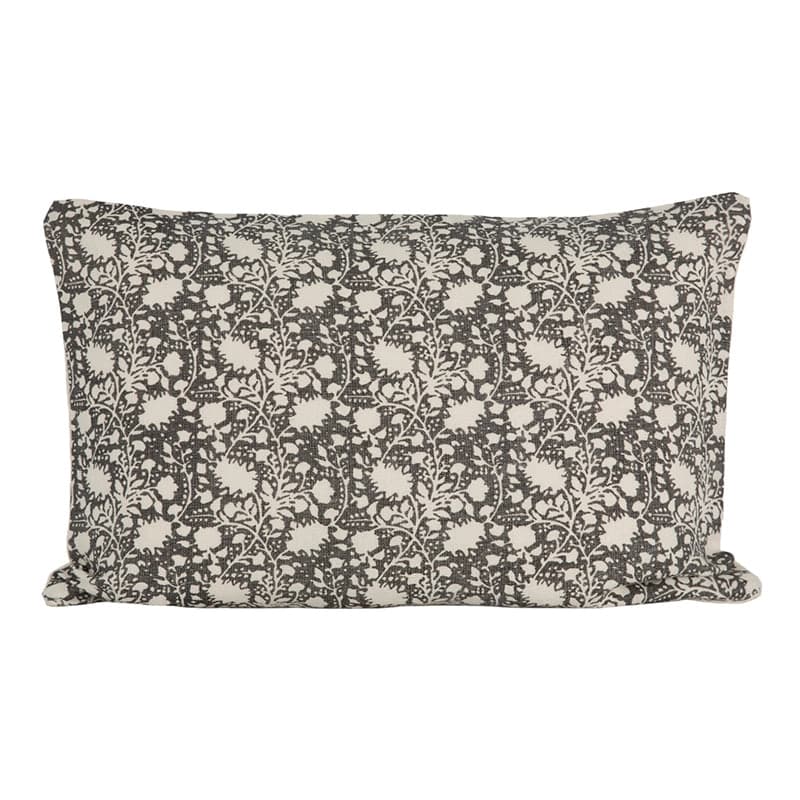Funda Cojín Lino Nimes Marfil/Negro 40x60 cm - 40x60 cm