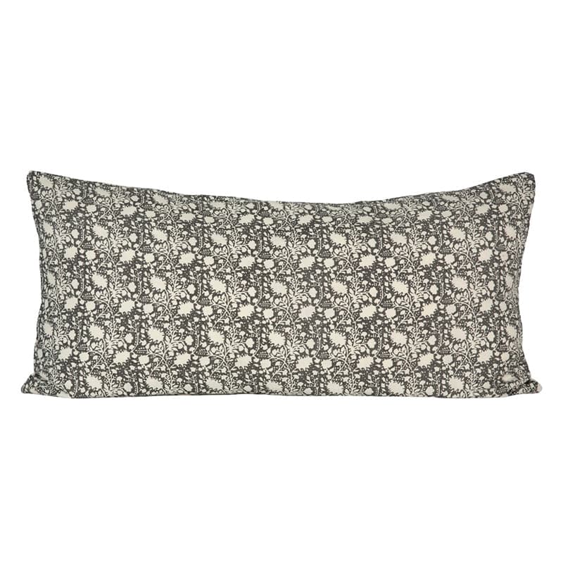 Funda Cojín Lino Nimes Marfil/Negro 55x110 cm - 55x110 cm