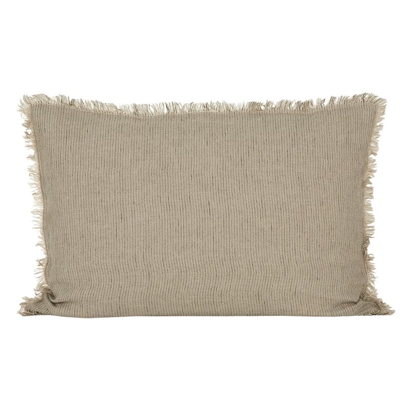 Funda Cojín Lino Dijon Natural/Negro 50x70 cm - 50x70 cm