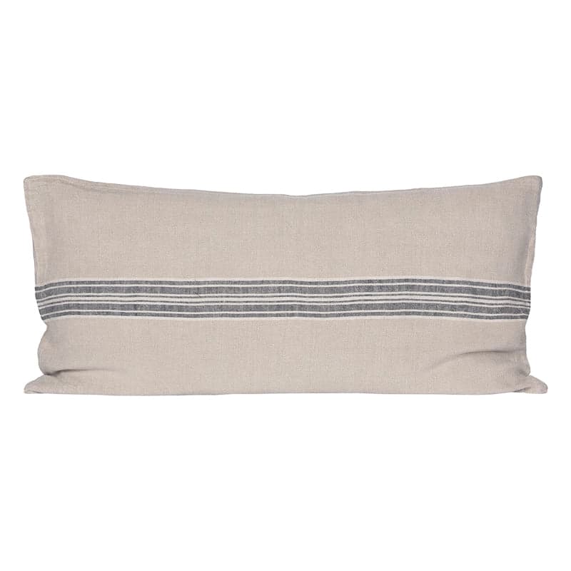Funda Cojín Orleans Natural/Negro/Marfil 55x110 cm - 55x110 cm