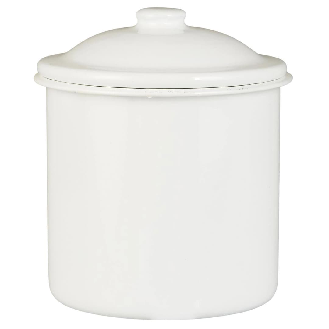 Frasco con Tapa Esmaltado, H: 15 Ø: 13 cm