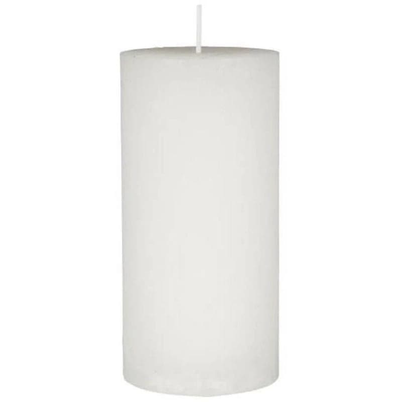 Vela Rústica Blanca Ø:6.8 H:14 cm