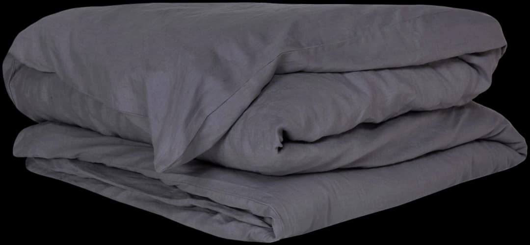 Funda de plumón Lino Ceniza con fundas de almohadas