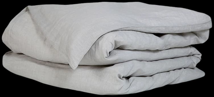 Funda de plumón Lino Gris con fundas de almohadas