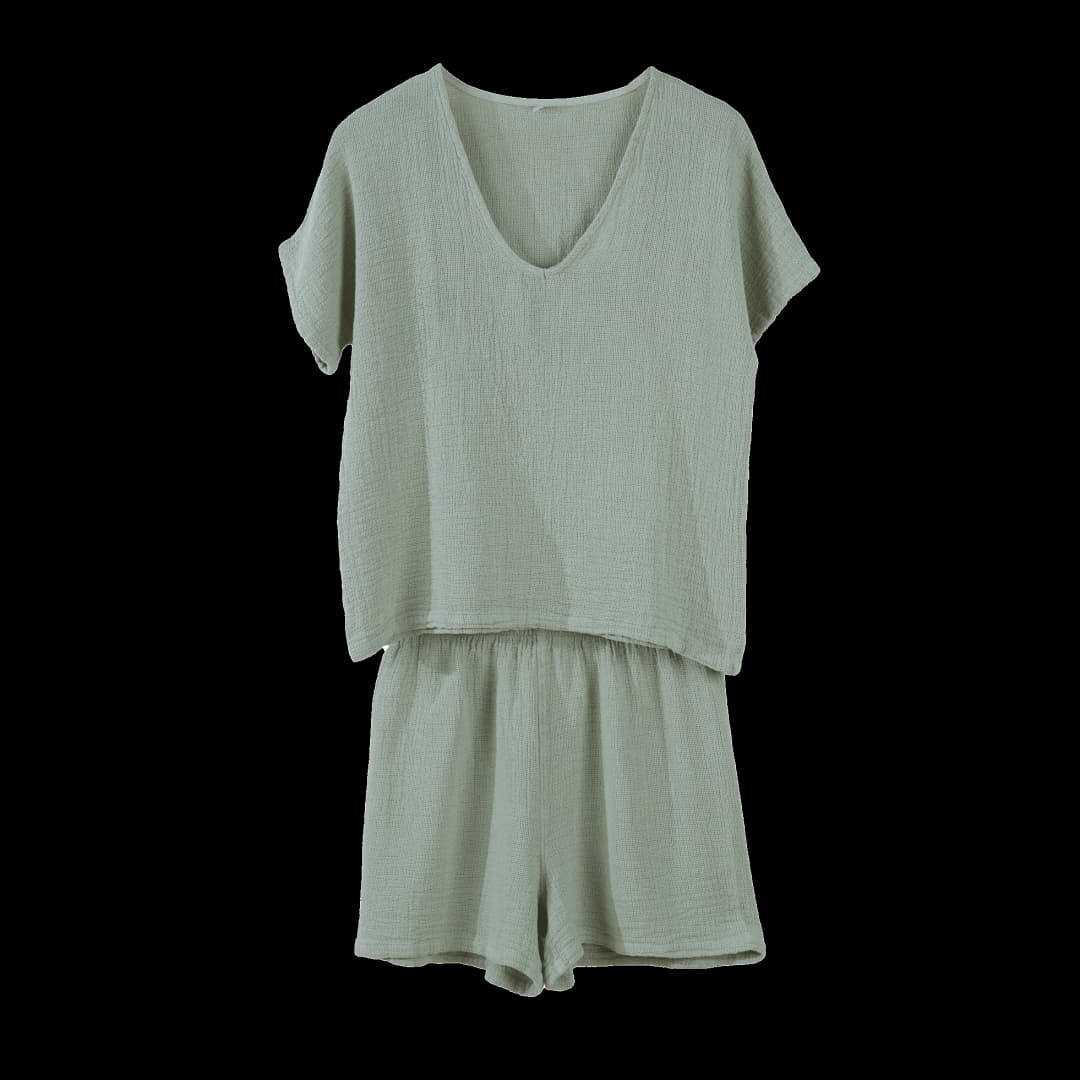Conjunto Symi Celadon Short / Polera - Small / Medium
