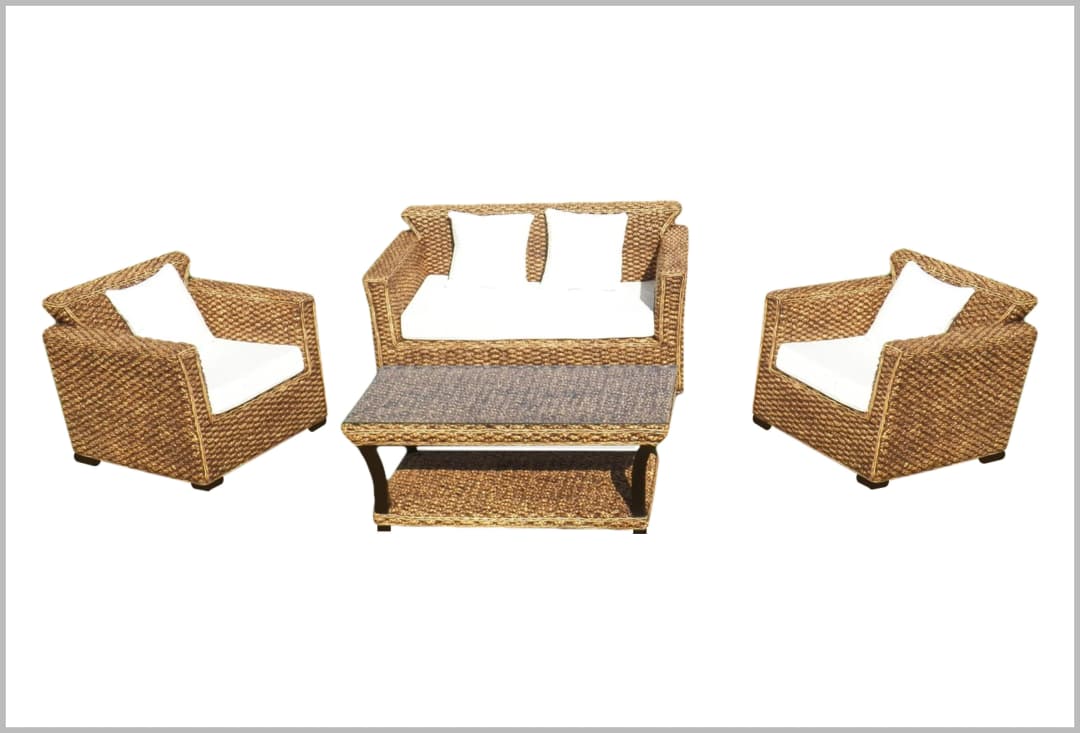 Set de Rattan Natural, Panamá 2 cuerpos - 2 cuerpos