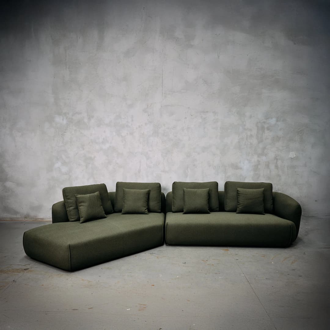 Sofá Riñón Verde