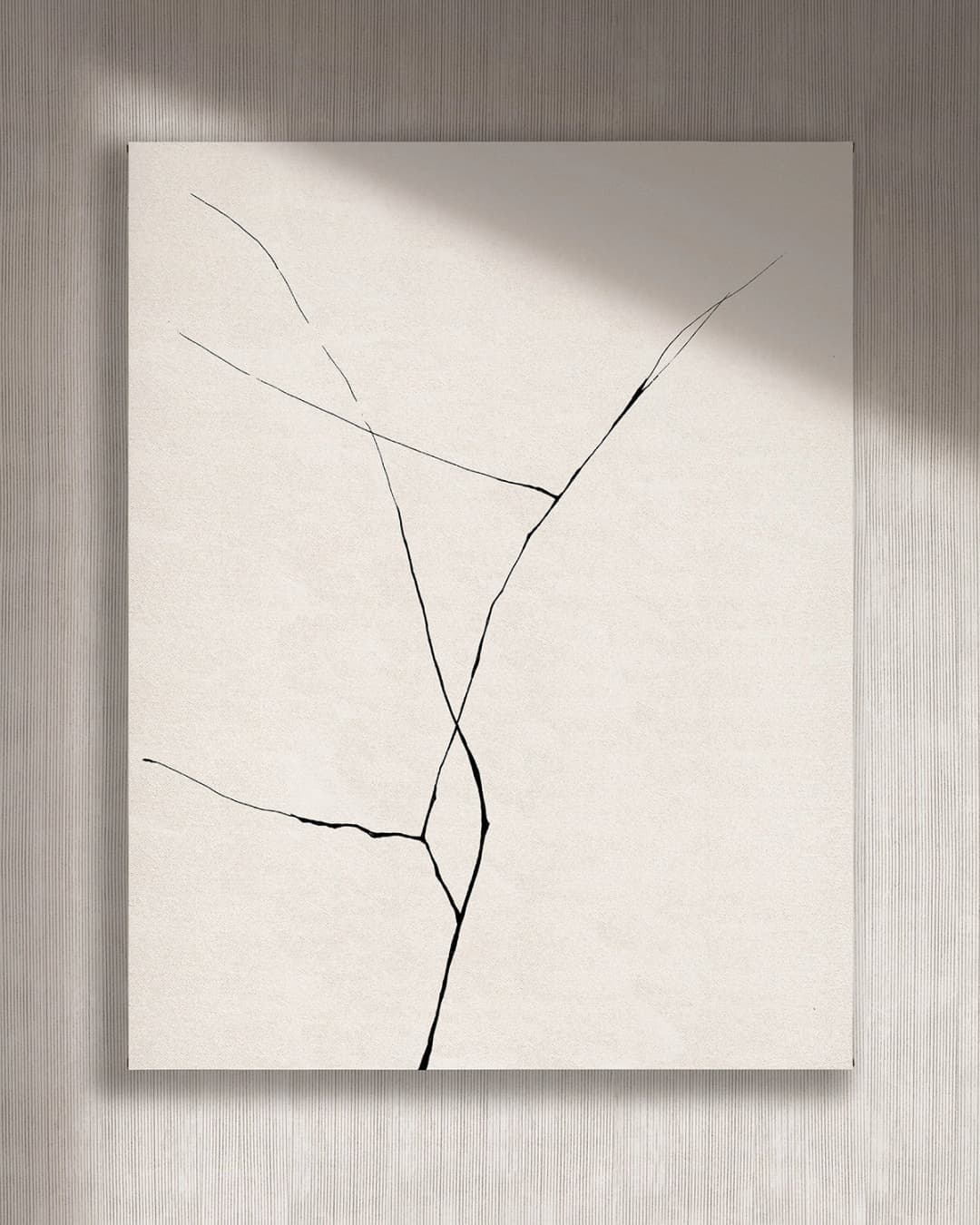 Cuadro Trazo 2 vertical - 90x110 cm / Lona tensada con bastidor