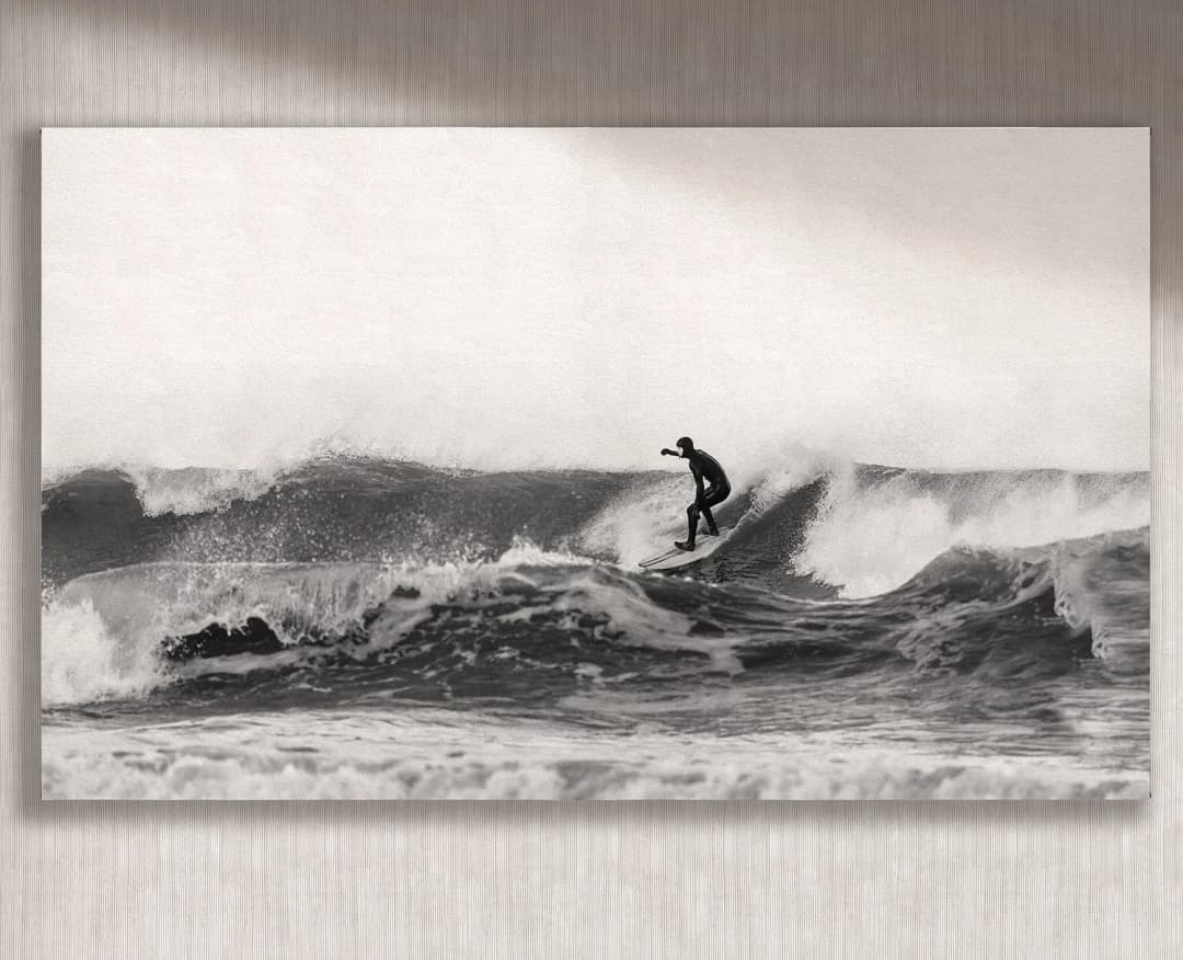 Cuadro Surfer horizontal - 140x90 cm / Lona tensada con bastidor
