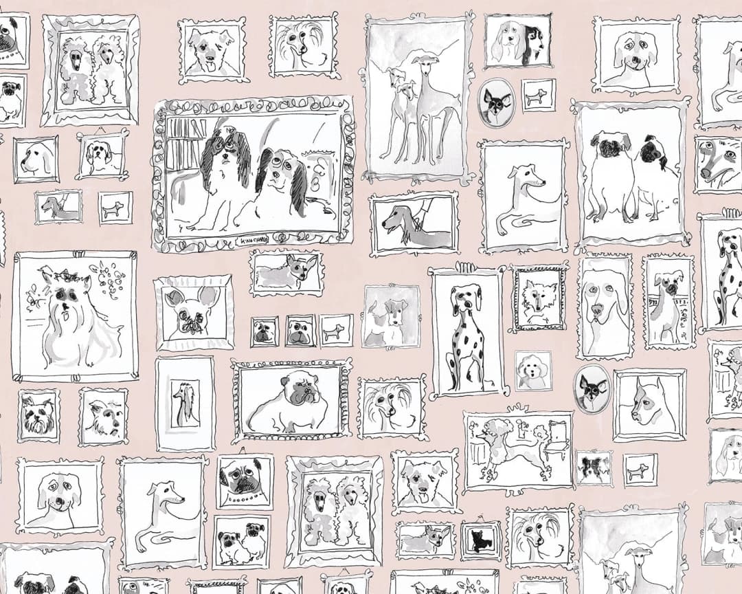 Papel mural Perros Rosa (Manuel Santelices)
