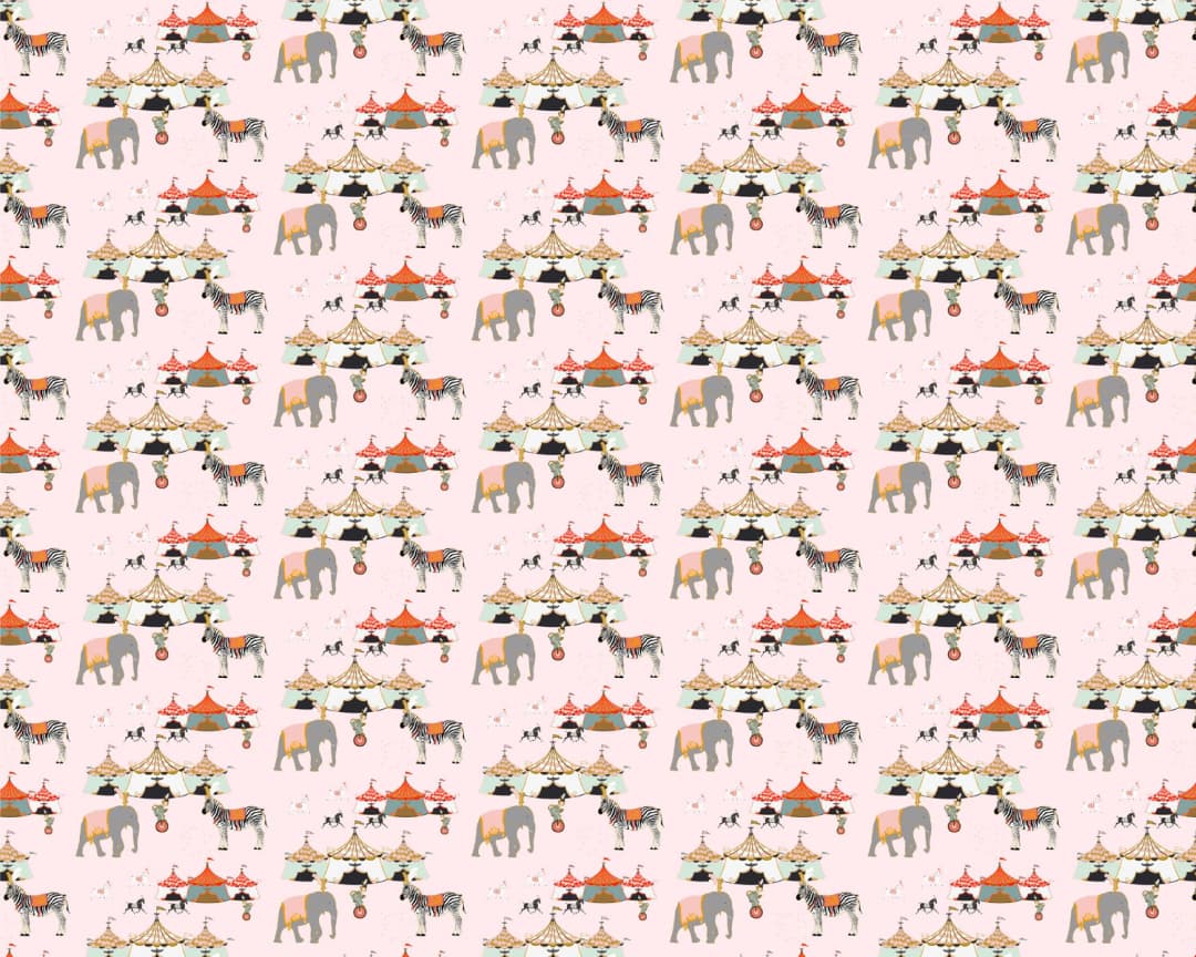 Papel mural Circo Rosa (Teresa Chan)