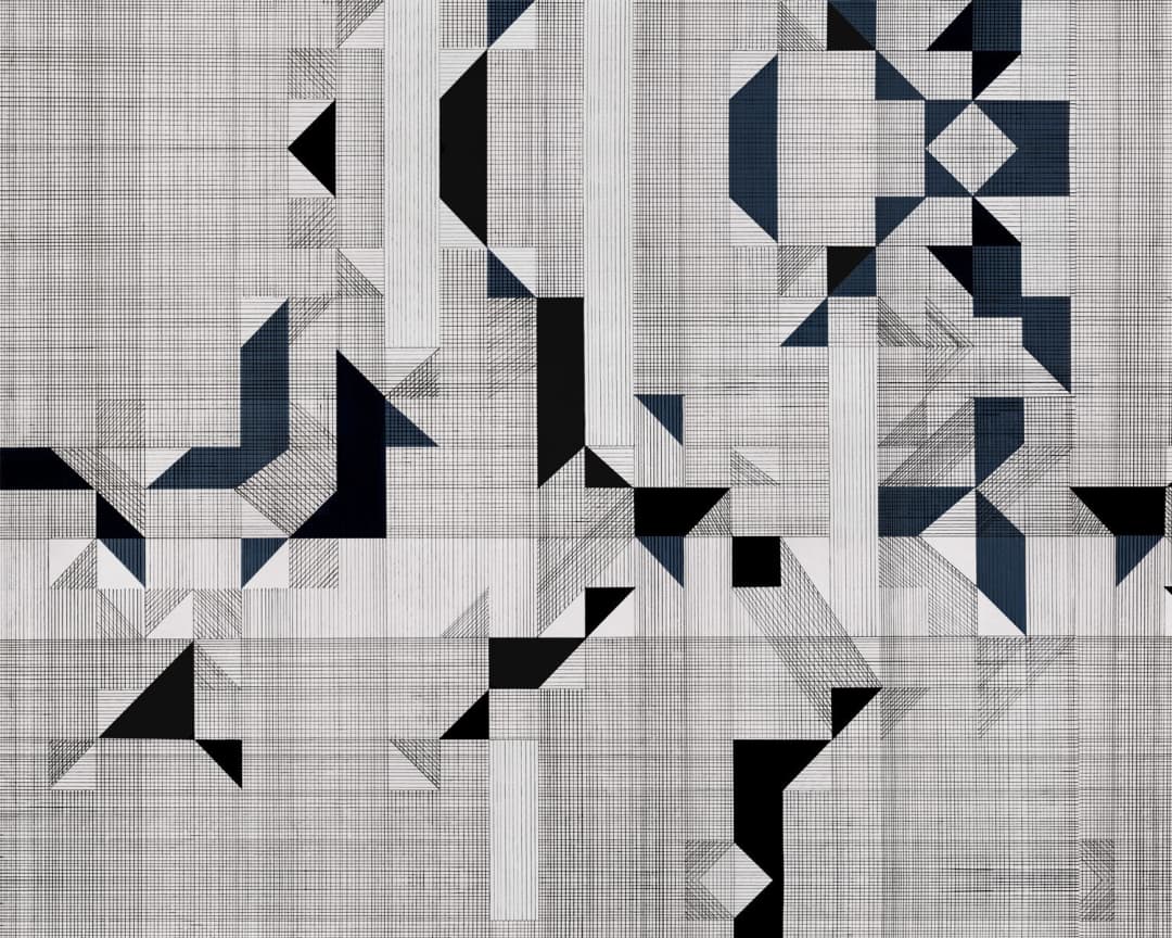 Papel mural Entrelíneas Azul (Tomasa Wormull)