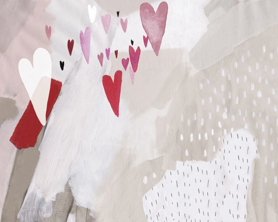 Papel mural Corazones (Olivia Allamand)
