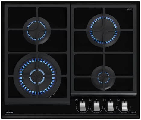 Encimera Cristal Gas 4 Quemadores GZC 64320 Negro Teka