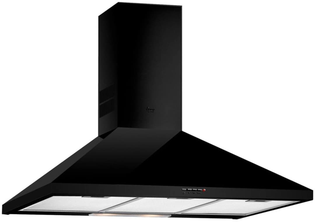 Campana Decorativa Piramidal Ala De Acero Inoxidable DBB 90 Negra Teka
